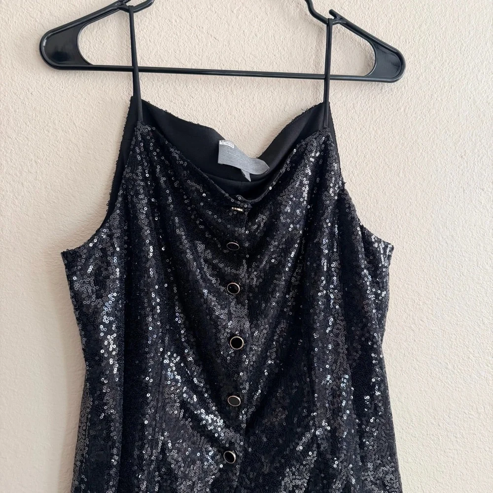 Anthropologie Sunday In Brooklyn Square Neck Sequin Tank